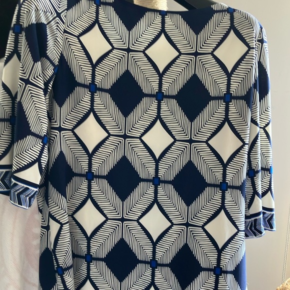 Just...Taylor Navy and White Midi Dress - Picture 2 of 4